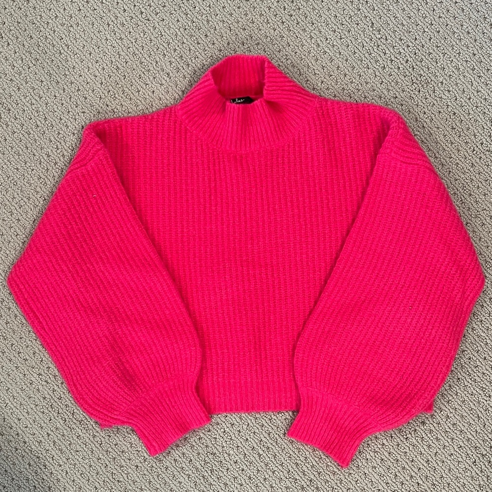 Lulu’s Vibrant Pink Women's Sweater